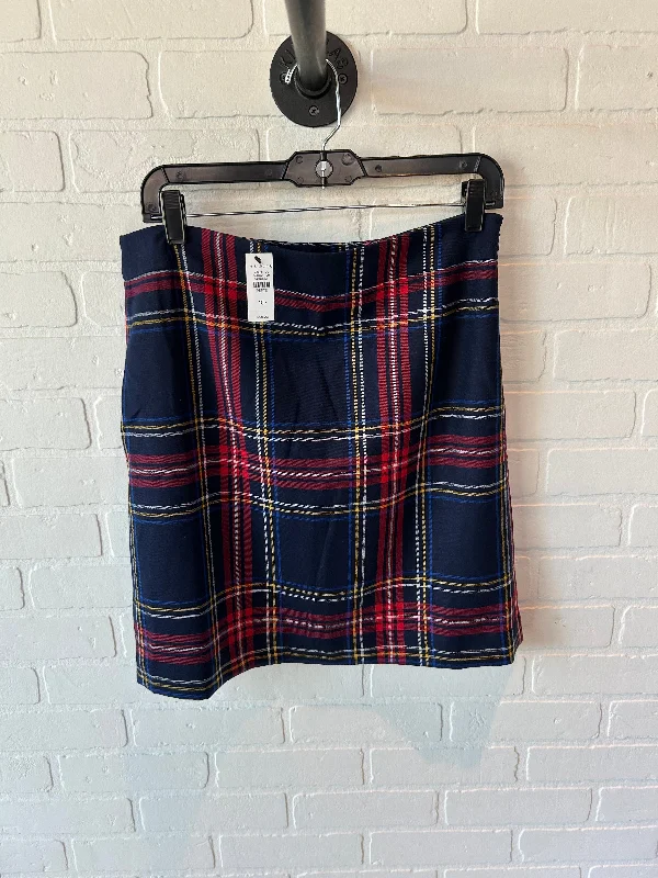 Skirt Mini & Short By Talbots In Blue & Red, Size: 10petite A-line Denim Skirt