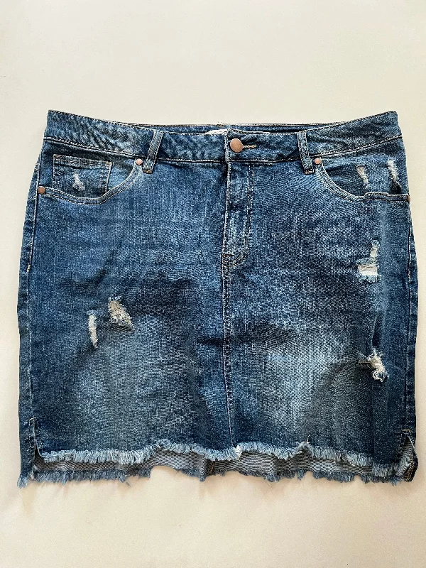 Skirt Mini & Short By Wondery In Denim, Size: 20 Button-down Mini Skirt