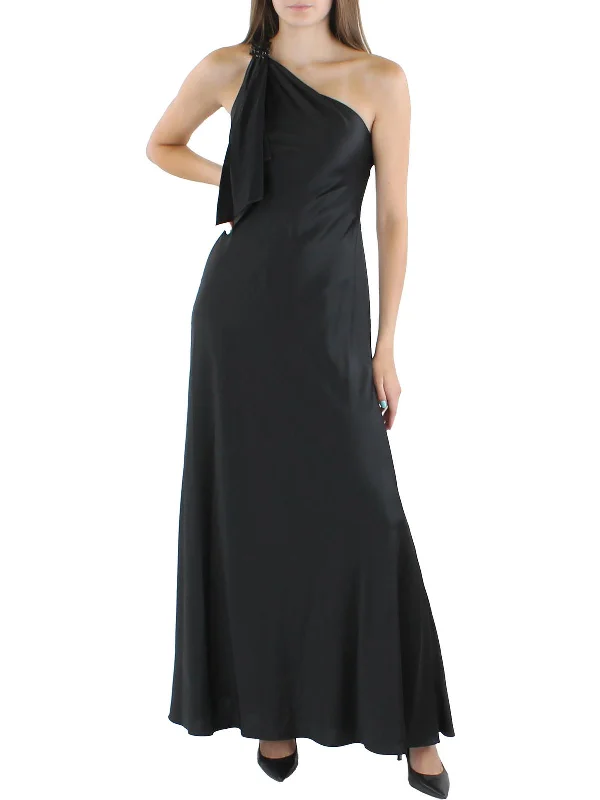 Elzira Womens Embellished Maxi Evening Dress Pleated A-line Skirt