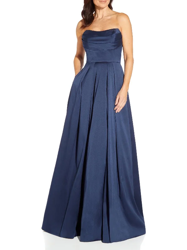 Womens Strapless Maxi Evening Dress High-Waist Maxi Skirt