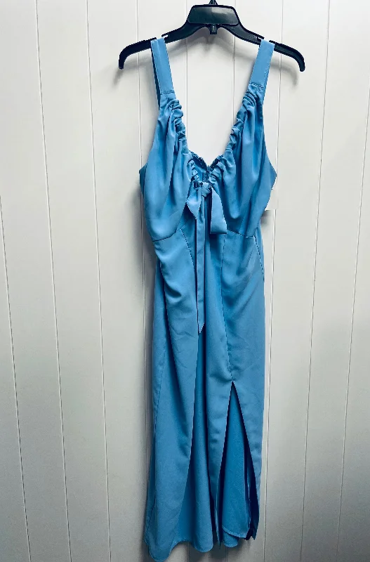 Dress Casual Midi By Abercrombie And Fitch In Blue, Size: L Maxi Length Midi