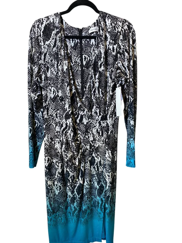 Dress Casual Midi By Calvin Klein In Snakeskin Print, Size: Xl Midi Skirt with Pockets