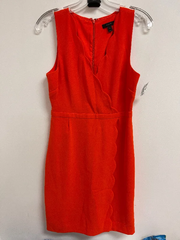 Dress Casual Midi By J. Crew In Orange, Size: S Printed Satin Midi