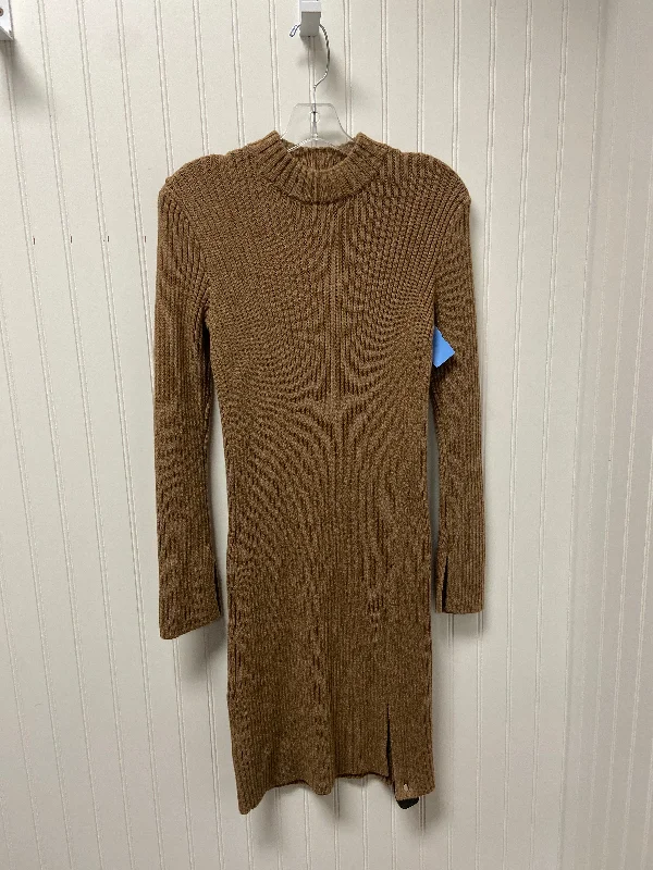 Dress Sweater By Bcbg In Brown, Size: S Knit Bodycon Sweater