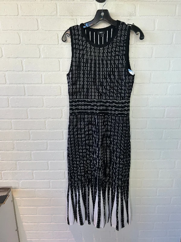 Dress Sweater By Express In Black & White, Size: M Chic Knit Dress