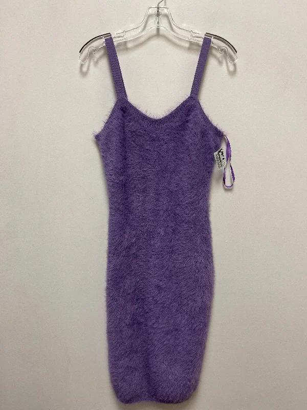 Dress Sweater By Fabletics In Purple, Size: Xl V-neck Sweater Dress