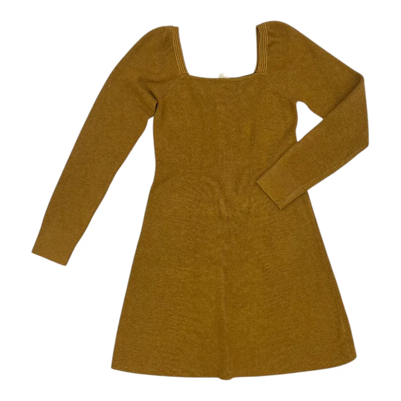 Dress Sweater By Hem & Thread In Tan, Size:M Woolen Sweater Dress