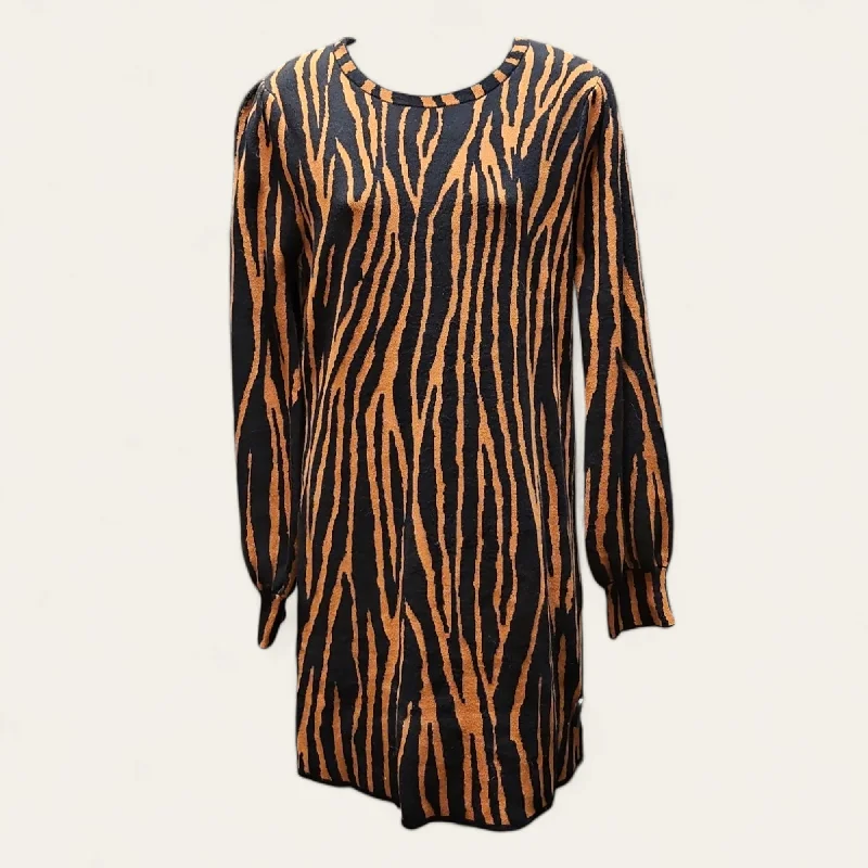 Dress Sweater By Lucy Paris In Animal Print, Size: L Sweater Dress Cozy