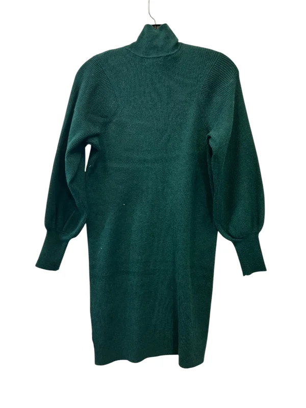 Dress Sweater By on 34th In Green, Size: Xs Woolen Sweater Dress