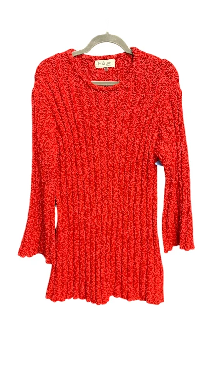 Dress Sweater By Peach Love Cream California In Red, Size: S Knitted Sweater Dress