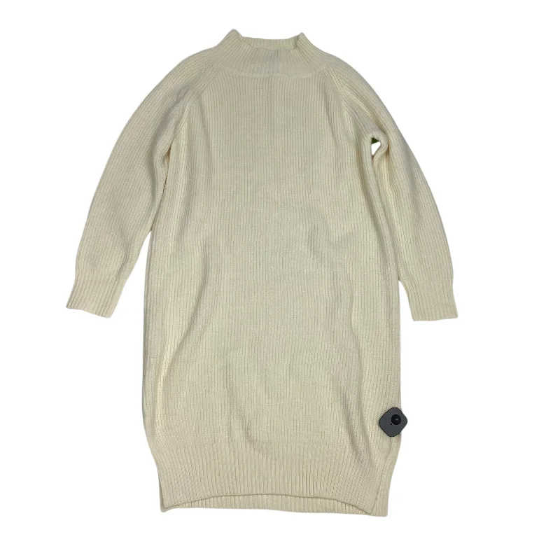 Dress Sweater By Petal & Pup In Cream, Size: M Stylish Knit Dress