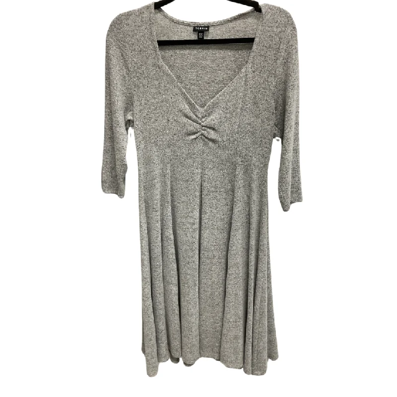 Dress Sweater By Torrid In Grey, Size: M Sweater Dress Vibe