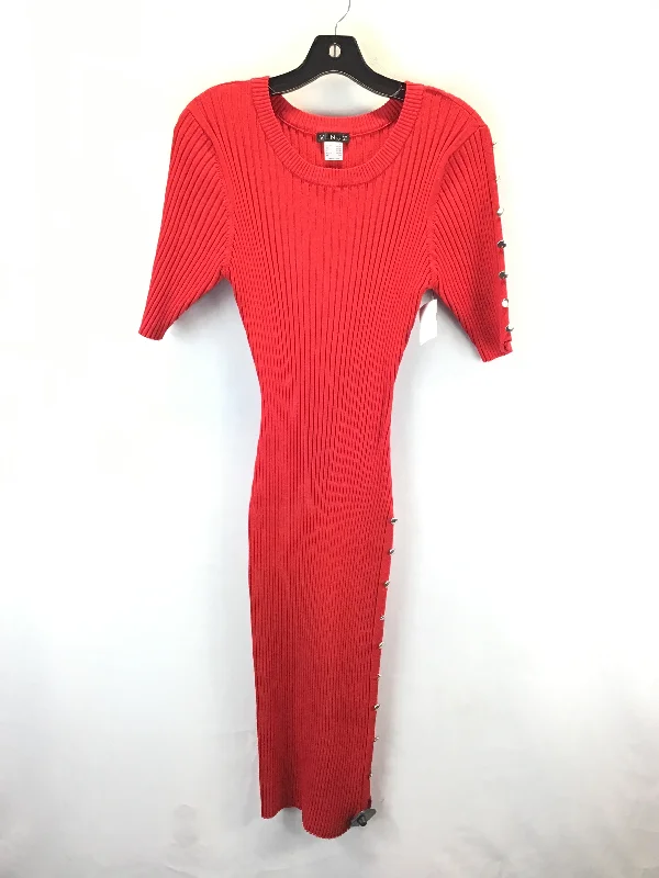 Dress Sweater By Venus In Red, Size: Xl Oversized Knit Dress