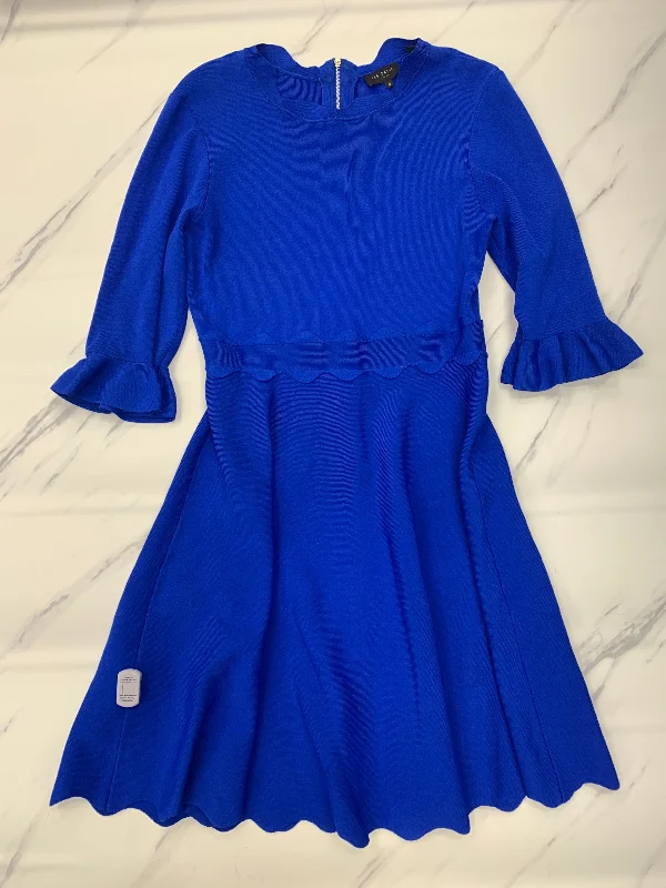 Dress Sweater By Ted Baker In Blue, Size: 8 Sweater Dress Trendy