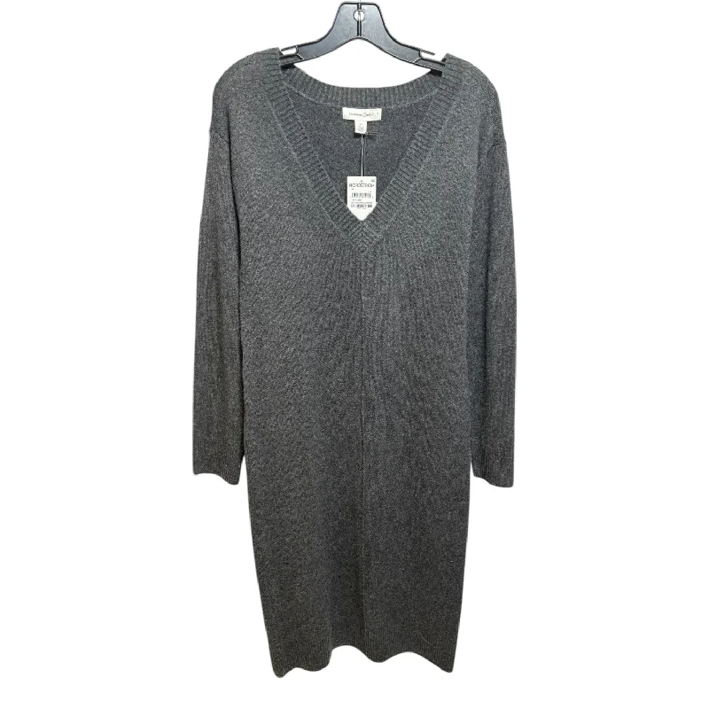 Dress Sweater By Treasure And Bond In Grey, Size: Xs Ribbed Sweater Dress