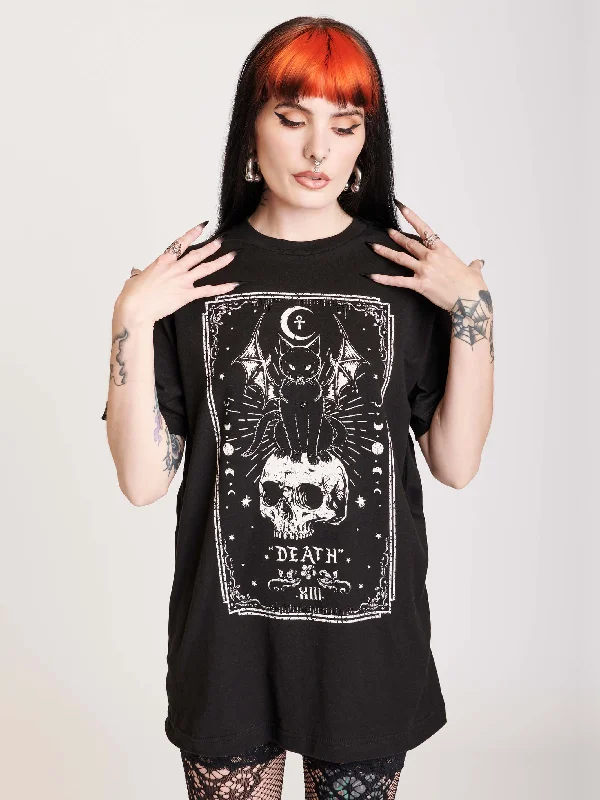 Death Tarot T-shirt Long Sleeve Shirt Dress