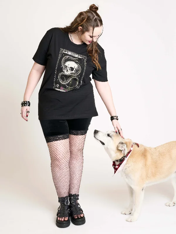 Snake & Skull Death Tarot T-shirt Basic Shirt Dress