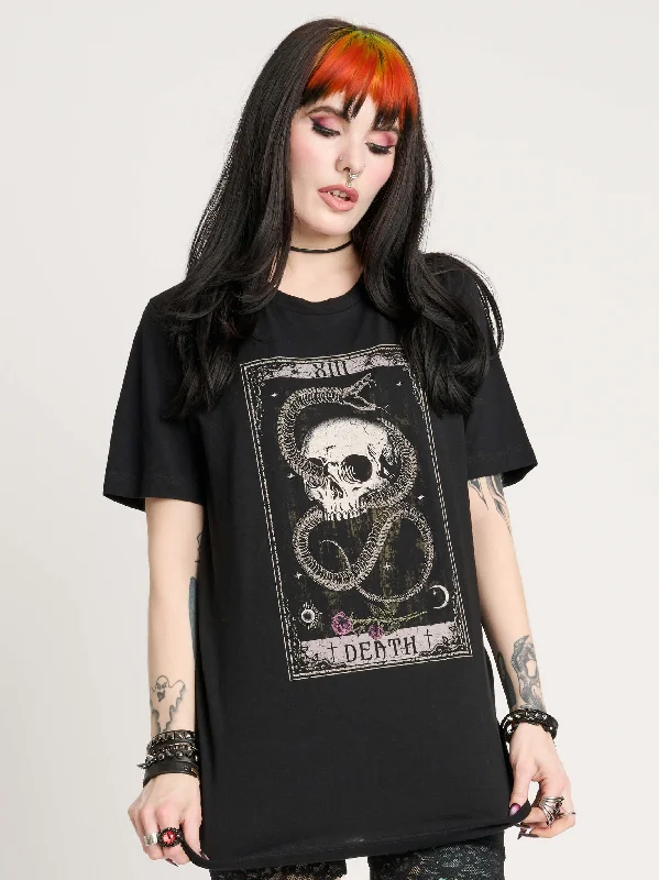 Snake & Skull Death Tarot T-shirt Sexy Shirt Gown